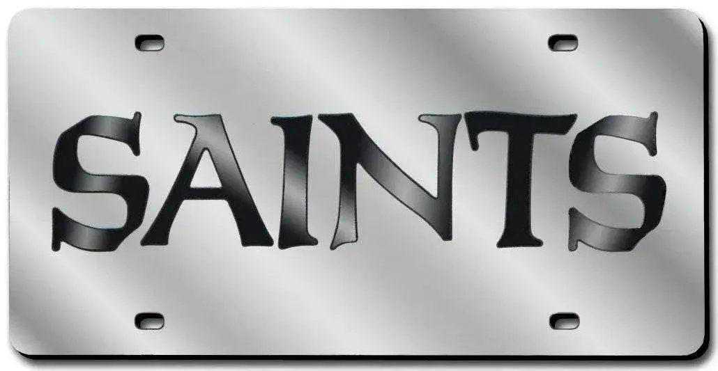  New Orleans Saints License Plate Laser Cut Silver -  ToylandEU™