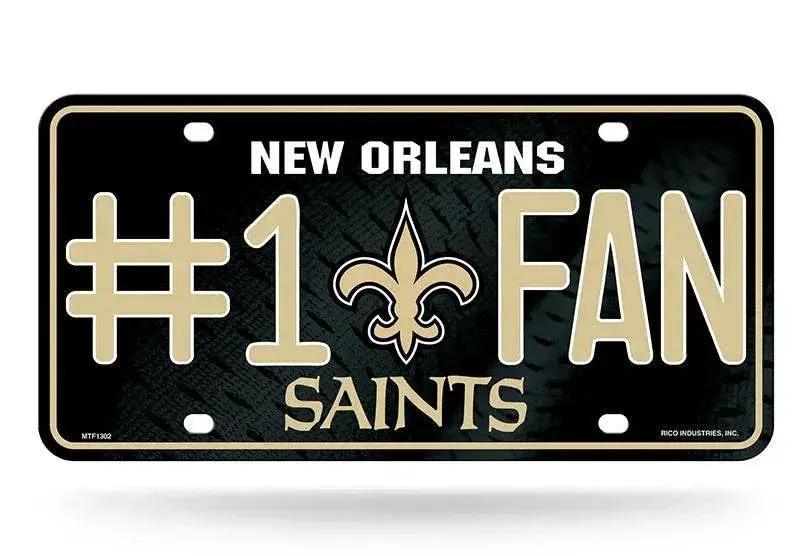  New Orleans Saints License Plate No 1 Fan Aluminum Official -  ToylandEU™