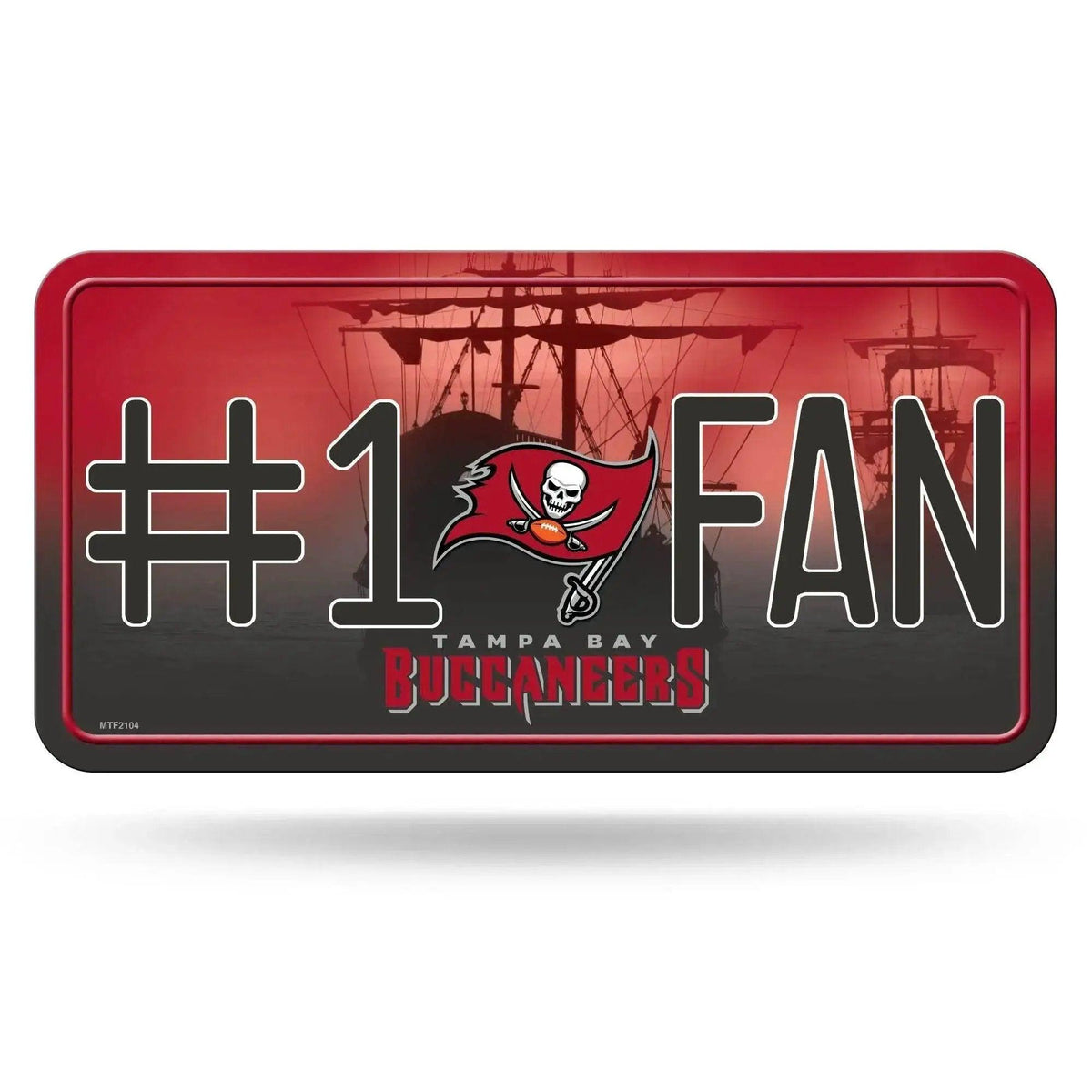  Tampa Bay Buccaneers License Plate Aluminum Number One Fan -  ToylandEU™