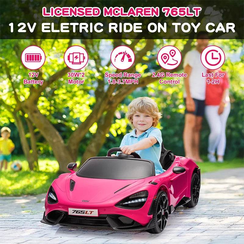 Licensed 12V McLaren 765LT Ride On Car Hydraulic Doors Kids - ToylandEU
