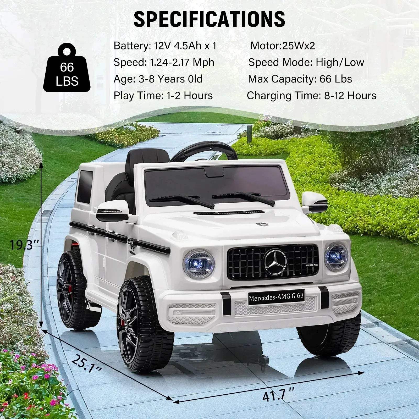 Licensed Mercedes G63 12V Kids Ride On Car With Remote - ToylandEU