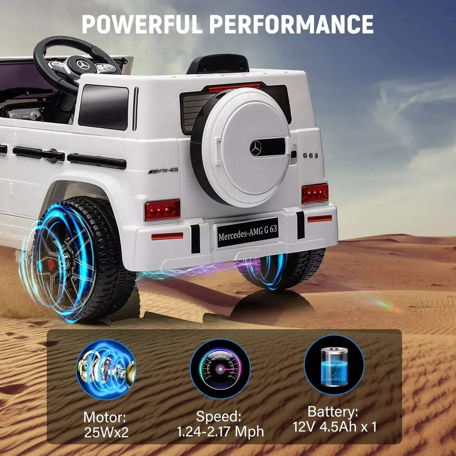 Licensed Mercedes G63 12V Kids Ride On Car With Remote - ToylandEU