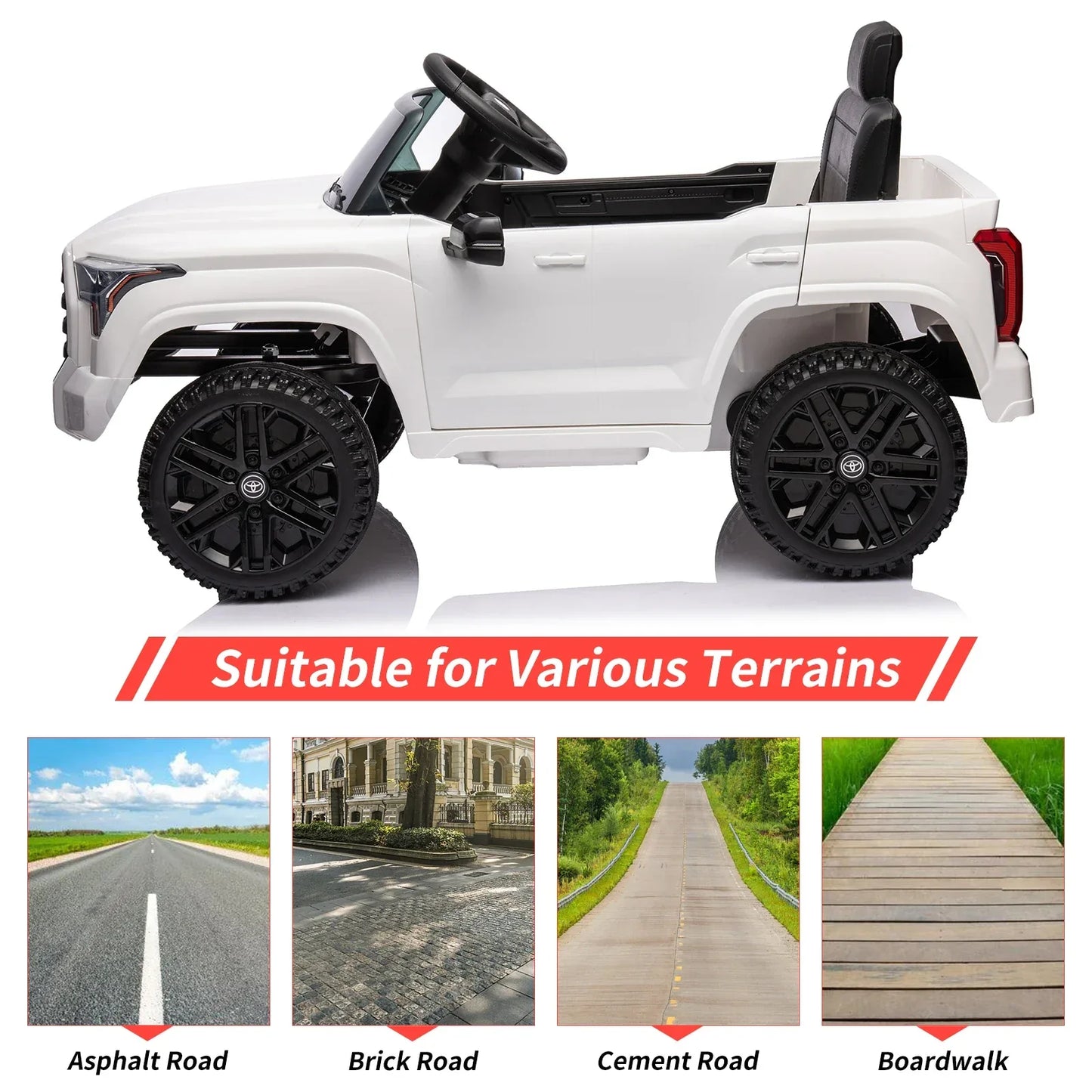 Licensed Toyota Ride On Car With Remote Control LED Lights - ToylandEU