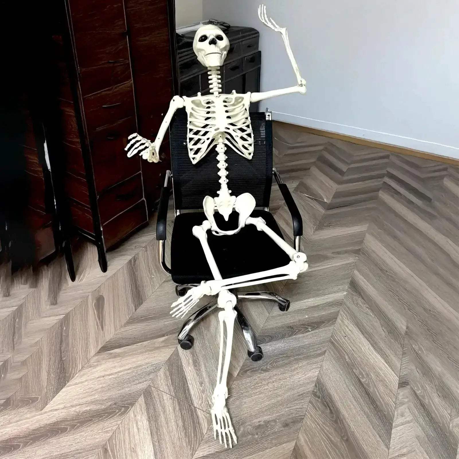 Life Size Halloween Skeleton With Posable Joints Realistic Skull - ToylandEU