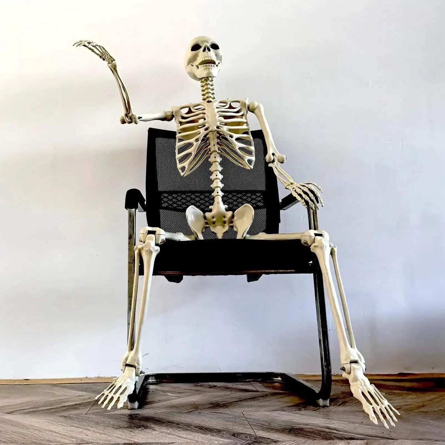 Life Size Halloween Skeleton With Posable Joints Realistic Skull - ToylandEU