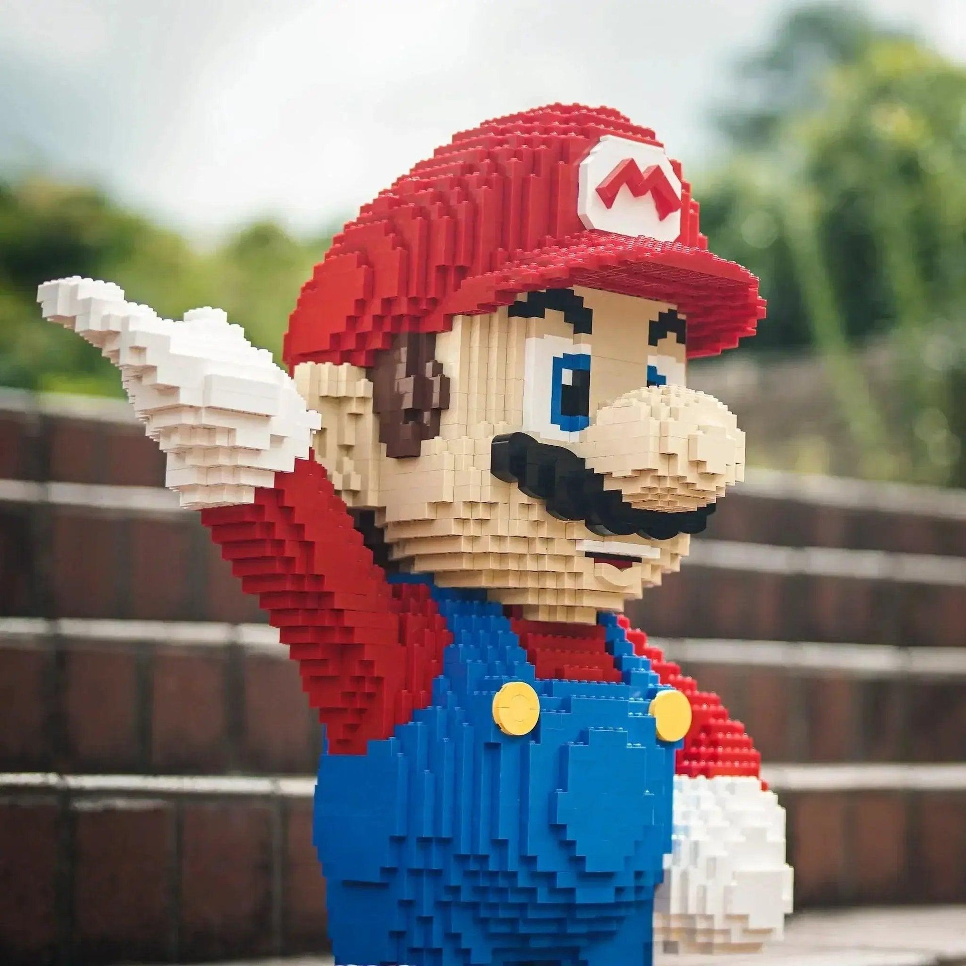  Life Size Mario Figure Brick Built Red Mushroom Display -  ToylandEU™
