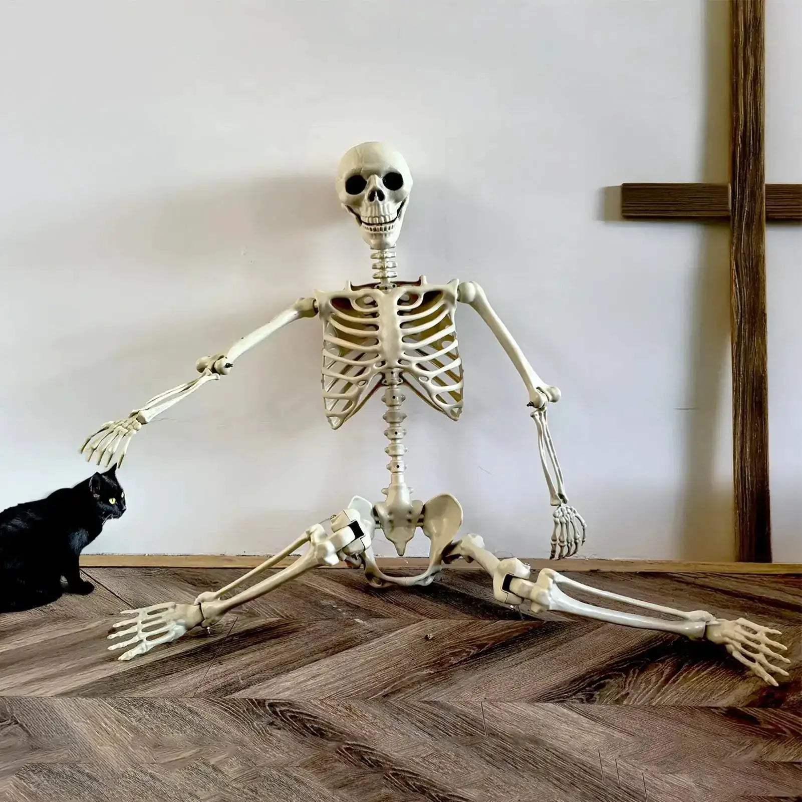 Life Size Realistic Skeleton With Posable Joints Halloween Prop - ToylandEU