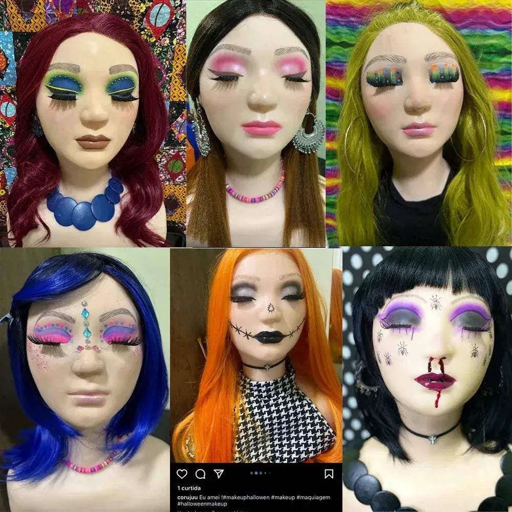 Life Size Silicone Cosmetology Mannequin Head For Makeup Practice - ToylandEU