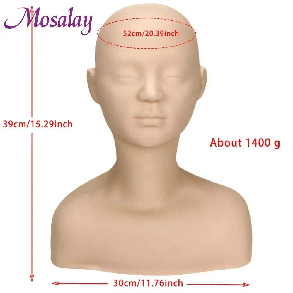 Life Size Silicone Cosmetology Mannequin Head For Makeup Practice - ToylandEU