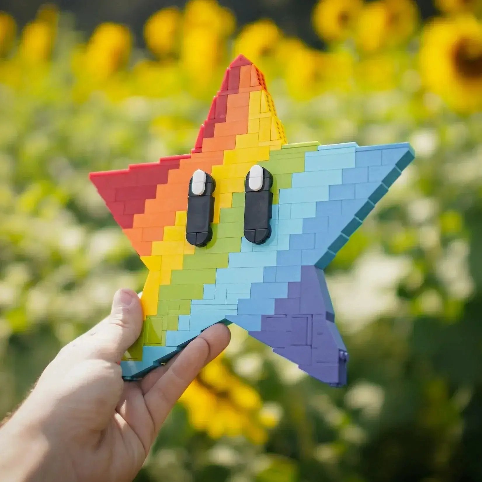 Lego Rainbow Star Wall Mount Display Life Sized For Collectors - ToylandEU