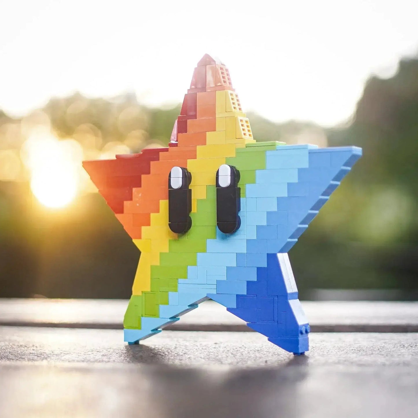 Lego Rainbow Star Wall Mount Display Life Sized For Collectors - ToylandEU