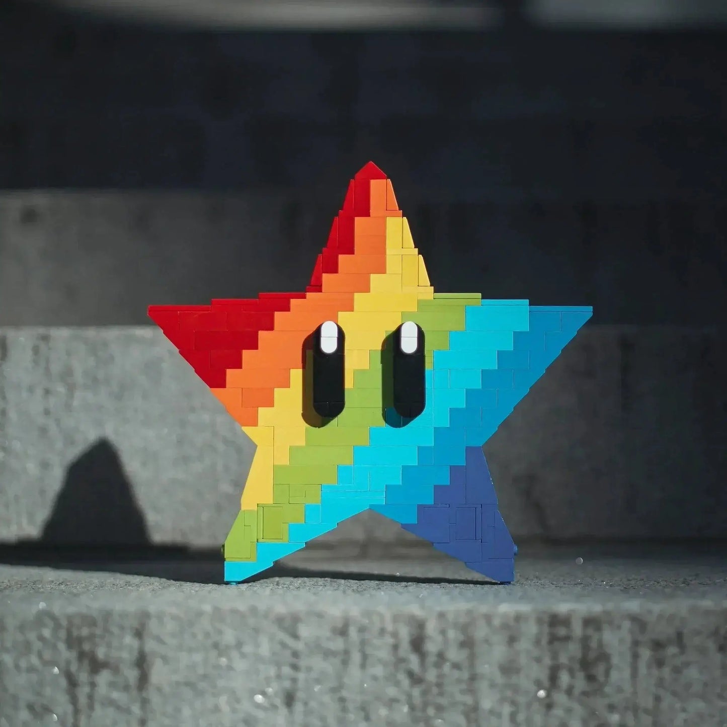 Lego Rainbow Star Wall Mount Display Life Sized For Collectors - ToylandEU