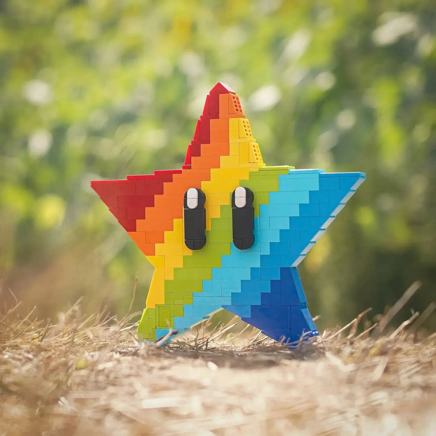 Lego Rainbow Star Wall Mount Display Life Sized For Collectors - ToylandEU