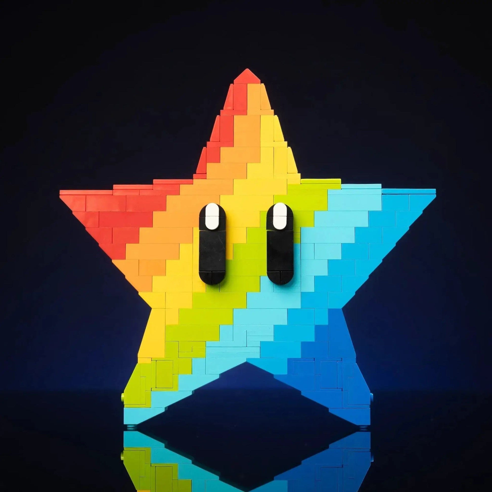 Lego Rainbow Star Wall Mount Display Life Sized For Collectors - ToylandEU