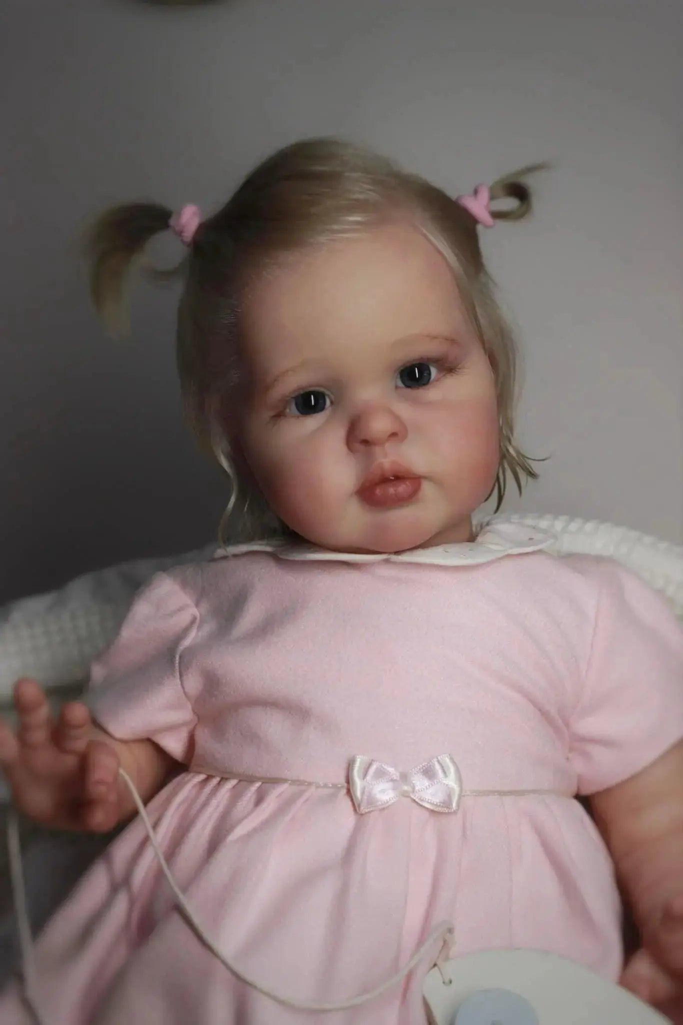  Lifelike 24 Inch Reborn Baby Doll Hand Rooted Hair CE -  ToylandEU™