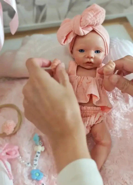  Lifelike 26cm Silicone Reborn Doll Open Mouth Soft Skin -  ToylandEU™