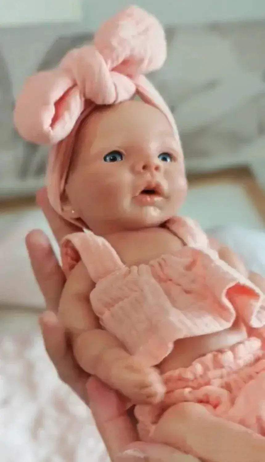  Lifelike 26cm Silicone Reborn Doll Open Mouth Soft Skin -  ToylandEU™