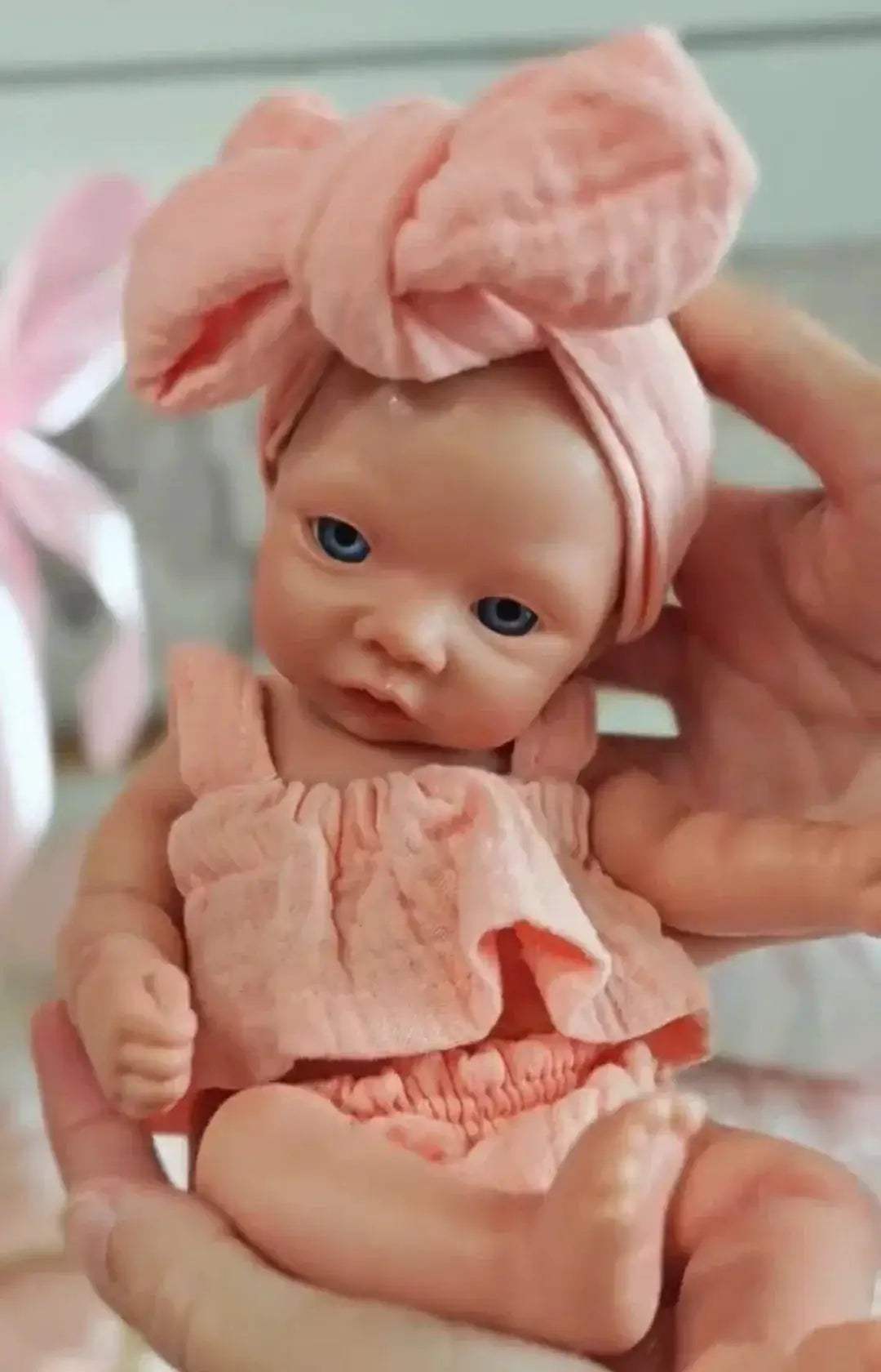  Lifelike 26cm Silicone Reborn Doll Open Mouth Soft Skin -  ToylandEU™