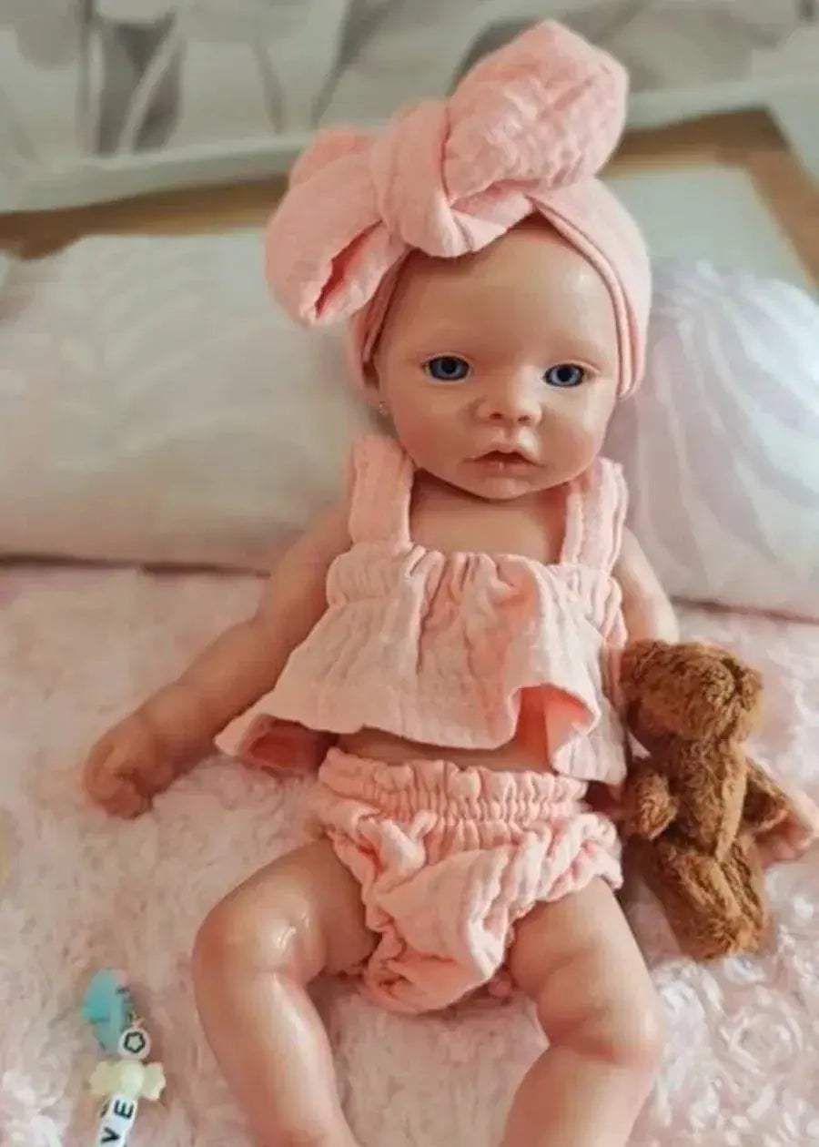 Lifelike 26cm Silicone Reborn Doll With Open Mouth - ToylandEU