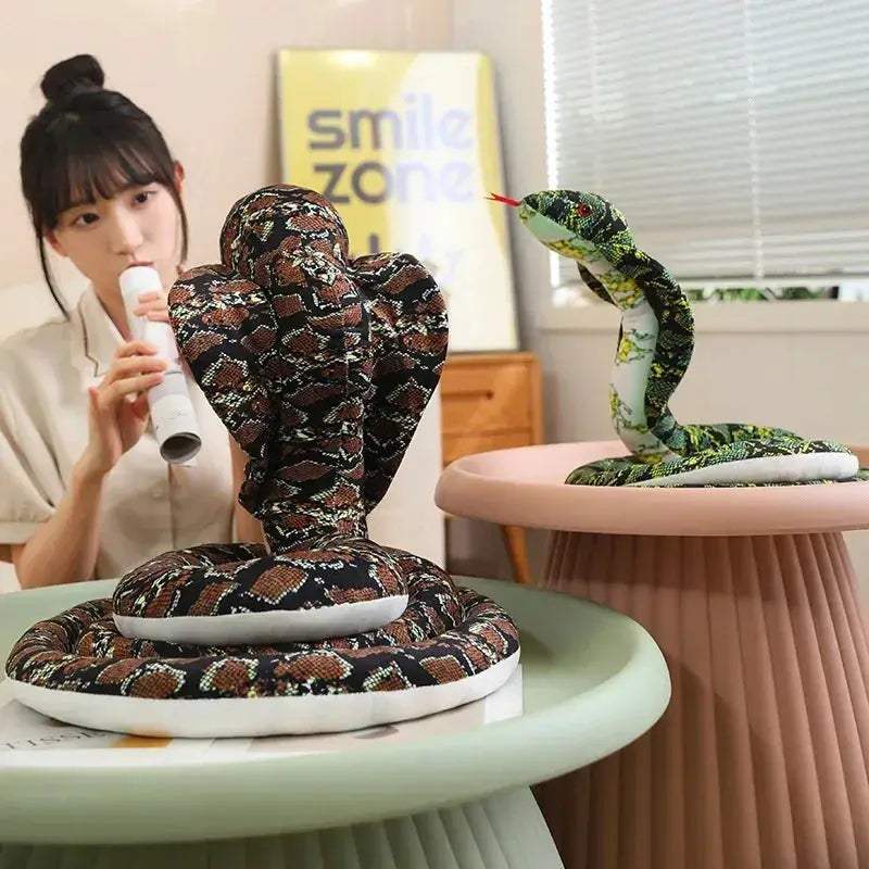 Lifelike Burmese Python Plush Toy Giant Coiled Snake Gift - ToylandEU