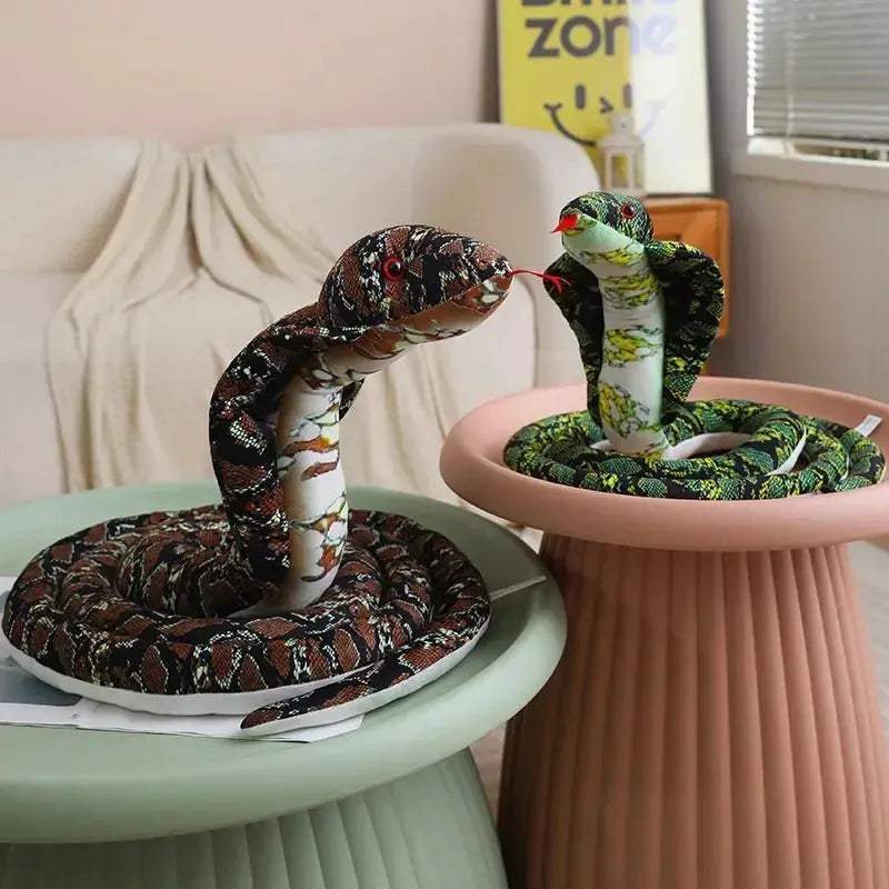 Lifelike Burmese Python Plush Toy Giant Coiled Snake Gift - ToylandEU