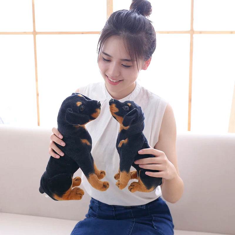 Lifelike Dog Plush Toy Realistic Black Husky For Kids - ToylandEU