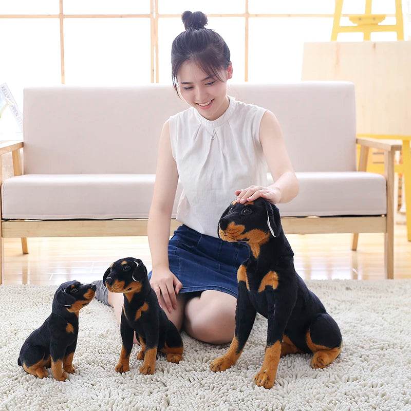 Lifelike Dog Plush Toy Realistic Black Husky For Kids - ToylandEU