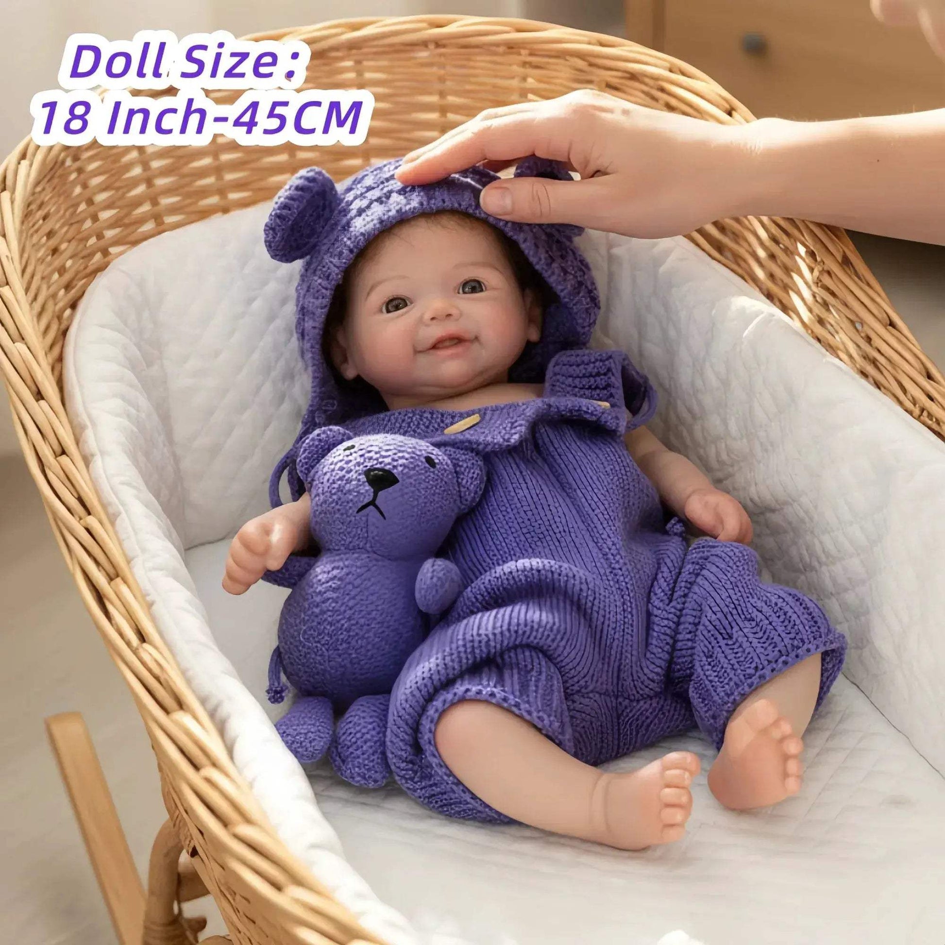 Lifelike Full Body Silicone Doll With Rooted Hair Soft Touch - ToylandEU