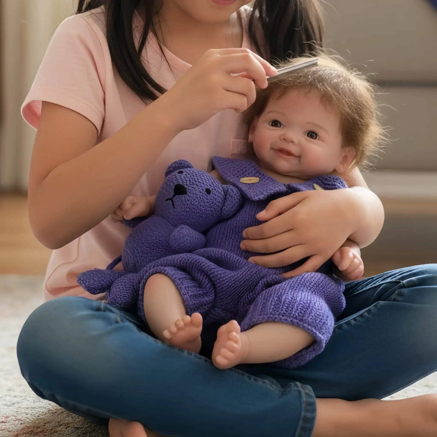 Lifelike Full Body Silicone Doll With Rooted Hair Soft Touch - ToylandEU
