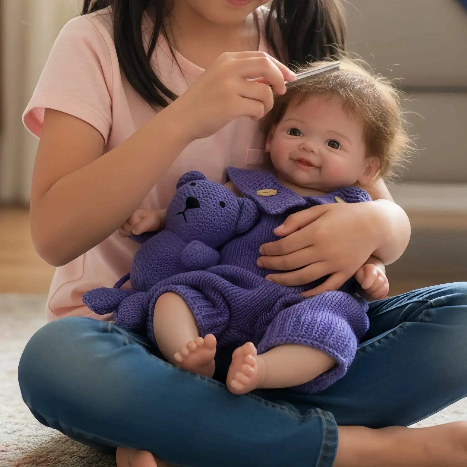 Lifelike Full Body Silicone Doll With Rooted Hair Soft Touch - ToylandEU