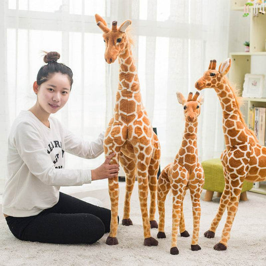 Lifelike Giraffe Plush Toy - Adorable Soft Stuffed Animal for All Ages - ToylandEU