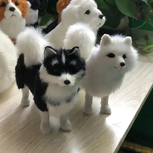  Lifelike Husky Plush Toy Realistic Home Decor Gift -  ToylandEU™