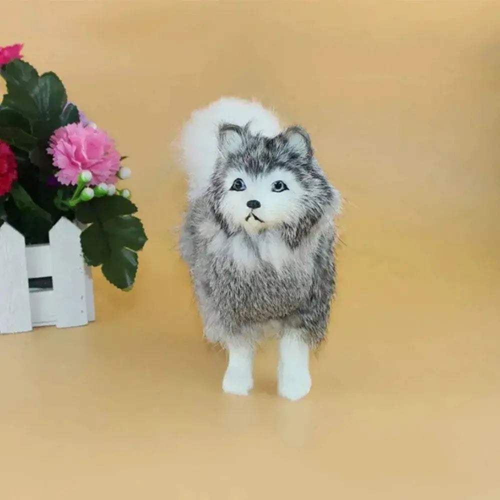 Lifelike Husky Plush Toy for Realistic Home Decor and Gift - ToylandEU