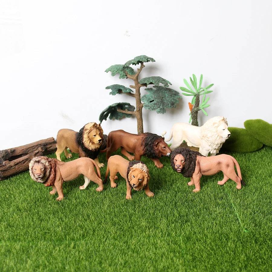 Lifelike Lion Figurine Simulated Plastic Educational Use - ToylandEU