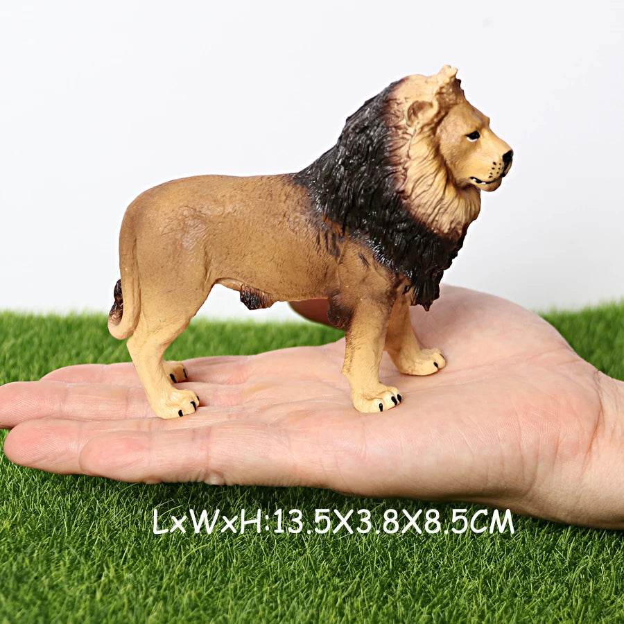 Lifelike Lion Figurine Simulated Plastic Educational Use - ToylandEU