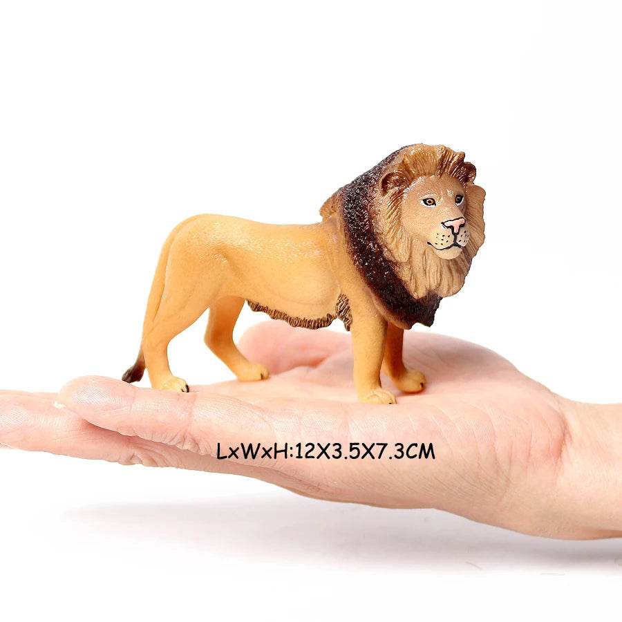Lifelike Lion Figurine Simulated Plastic Educational Use - ToylandEU