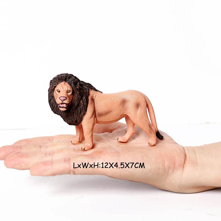 Lifelike Lion Figurine Simulated Plastic Educational Use - ToylandEU
