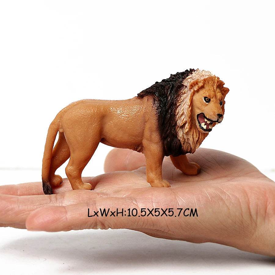 Lifelike Lion Figurine Simulated Plastic Educational Use - ToylandEU