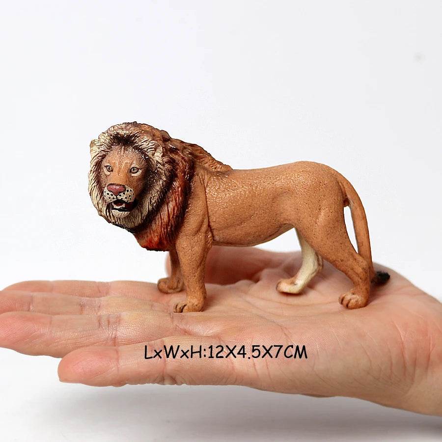 Lifelike Lion Figurine Simulated Plastic Educational Use - ToylandEU