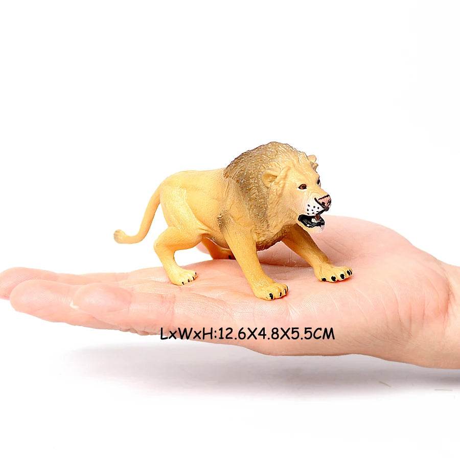 Lifelike Lion Figurine Simulated Plastic Educational Use - ToylandEU