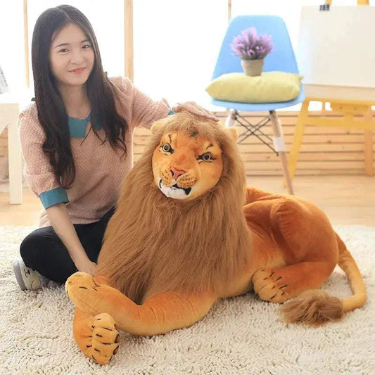 Lifelike Lion Plush Toy For Kids Cute Stuffed Animal Doll - ToylandEU