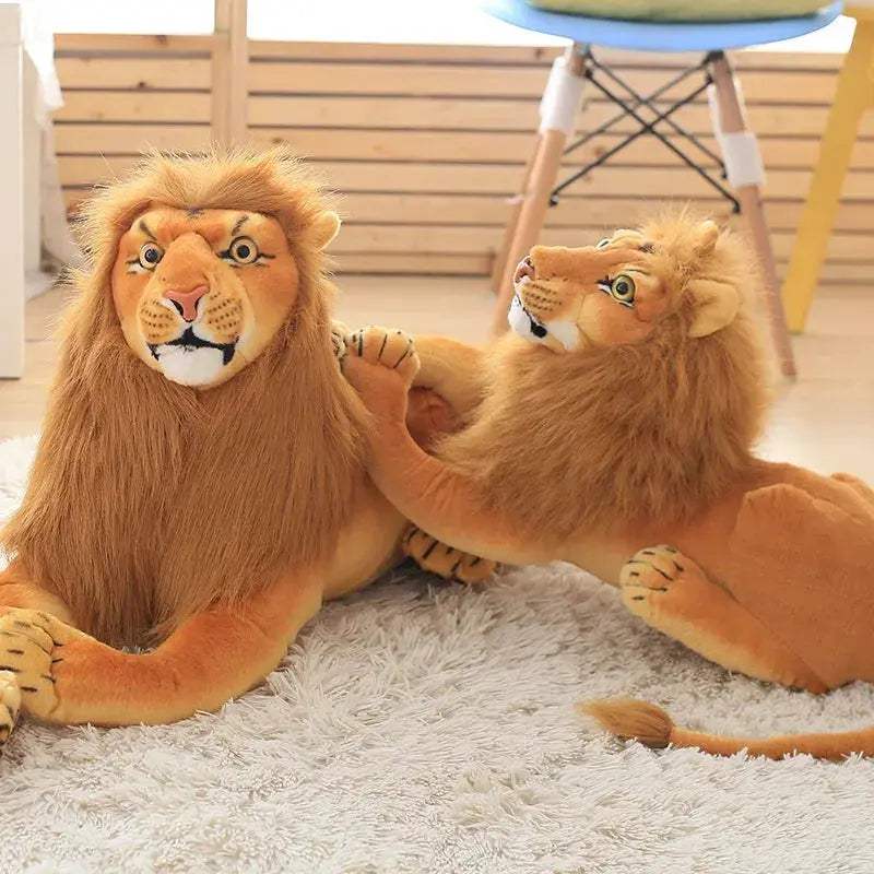Lifelike Lion Plush Toy For Kids Cute Stuffed Animal Doll - ToylandEU