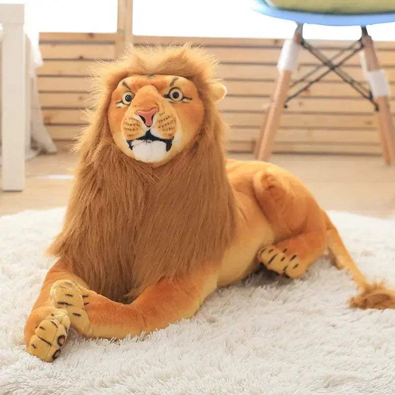 Lifelike Lion Plush Toy For Kids Cute Stuffed Animal Doll - ToylandEU