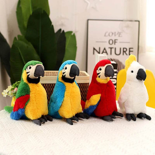 Lifelike Parrot Plush Toy 25cm Cartoon Macaw Gift For Kids - ToylandEU