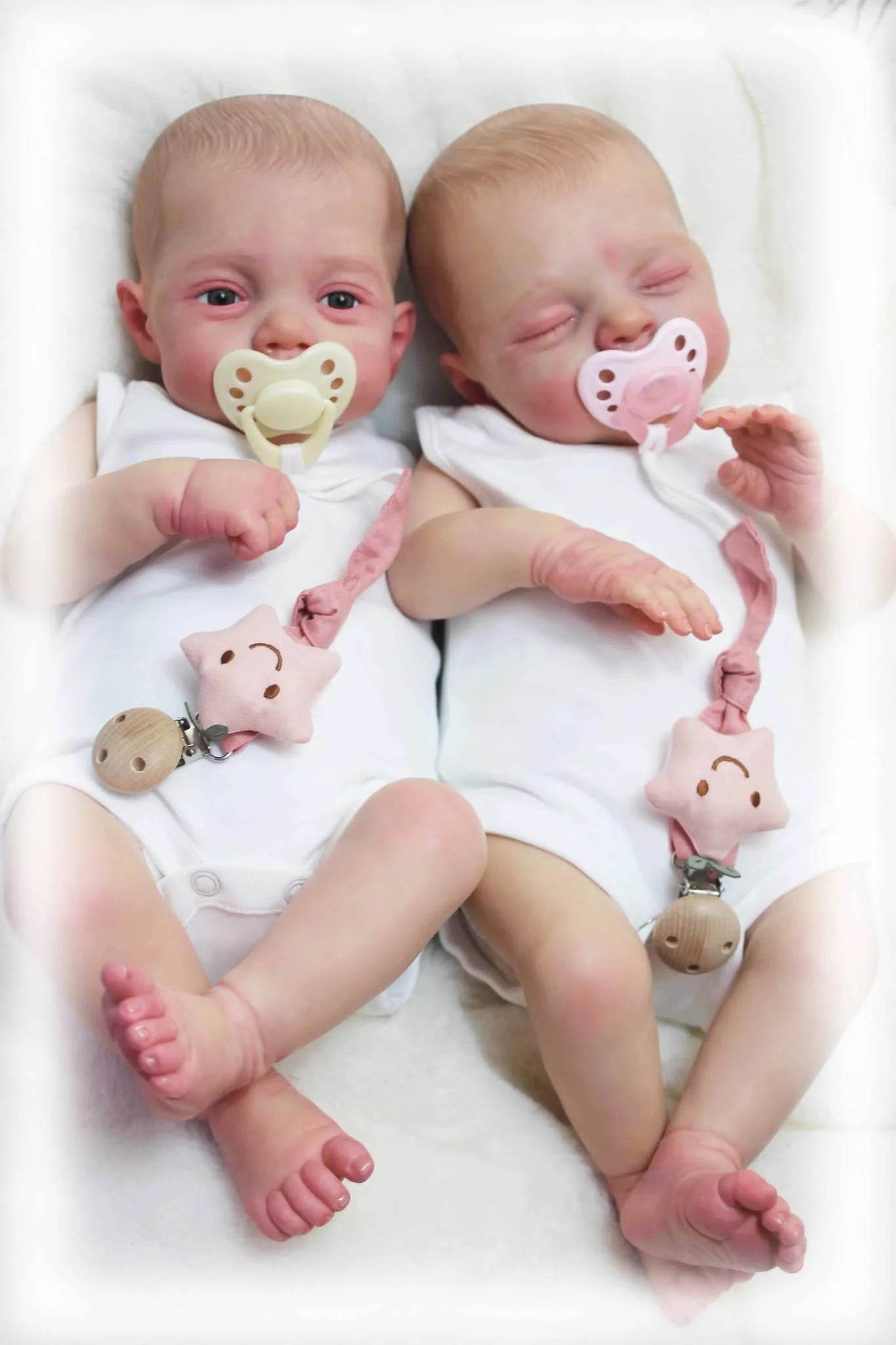 Lifelike Reborn Baby Doll 3D Skin Twins For Collectors - ToylandEU