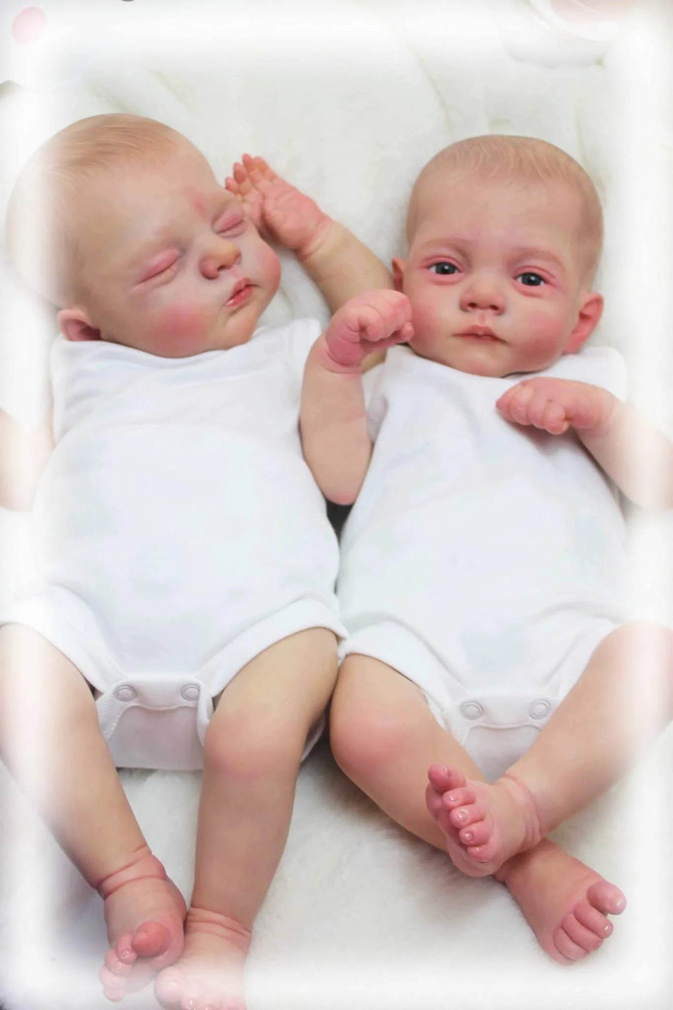 Lifelike Reborn Baby Doll 3D Skin Twins For Collectors - ToylandEU