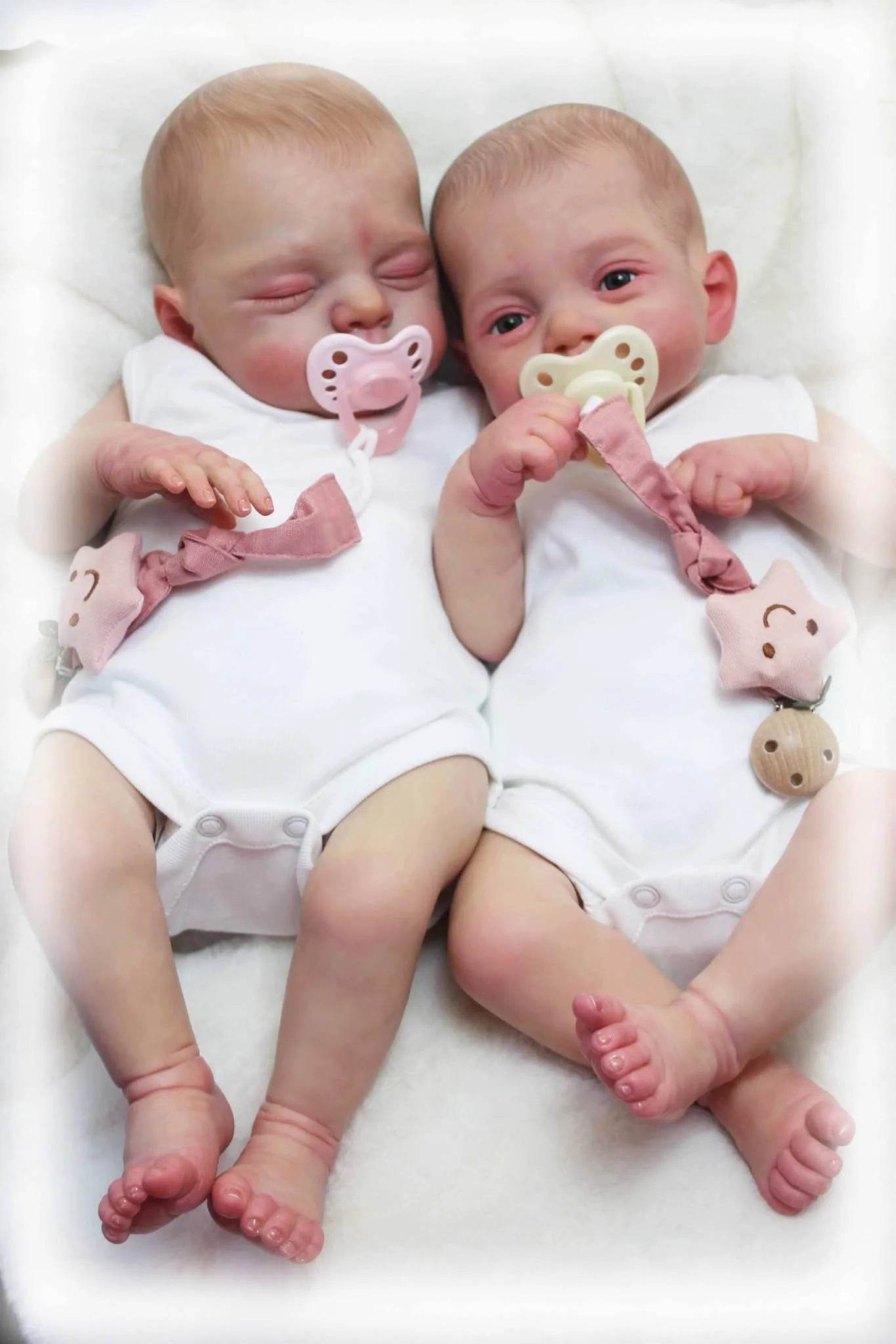Lifelike Reborn Baby Doll 3D Skin Twins For Collectors - ToylandEU