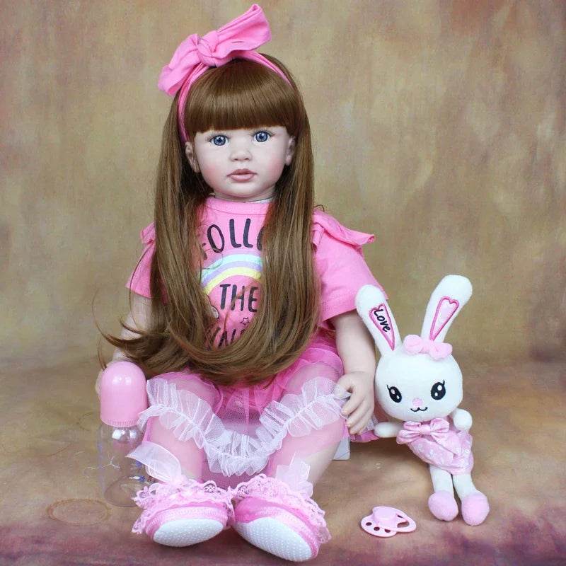 Lifelike Reborn Baby Doll 60Cm Soft Vinyl Dress Up Toy Girls - ToylandEU
