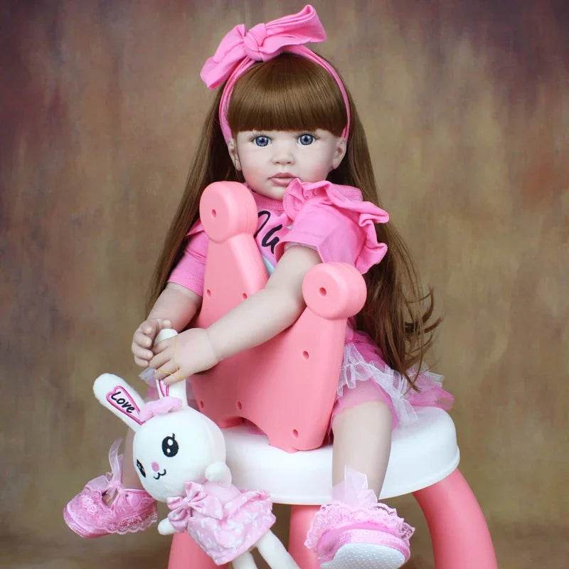 Lifelike Reborn Baby Doll 60Cm Soft Vinyl Dress Up Toy Girls - ToylandEU