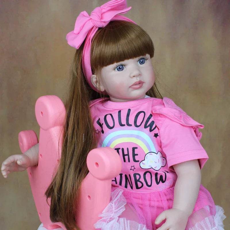 Lifelike Reborn Baby Doll 60Cm Soft Vinyl Dress Up Toy Girls - ToylandEU